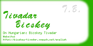 tivadar bicskey business card